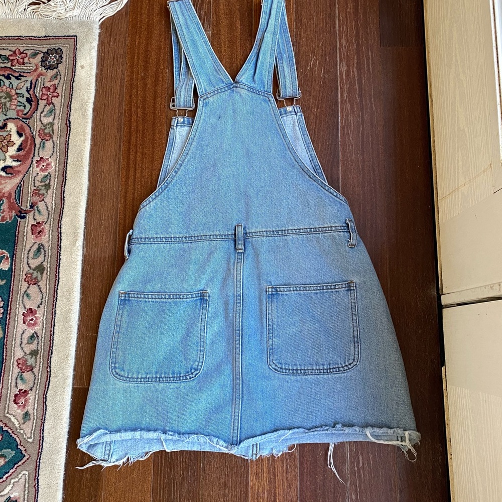 Brandy Melville | Denim Cutoff Overall Dress - Picture 2 of 5